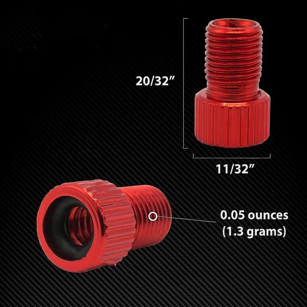 Sykkelventiladapter Luftdyseadapter Aluminium rett korn (himmelblå) 5 stk