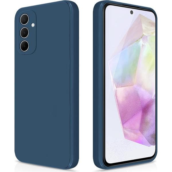 Silicone Case Compatible with Samsung Galaxy A35 5G, Full Body Silky Soft Phone Case with Camera Protection, Shockproof Case with Microfiber