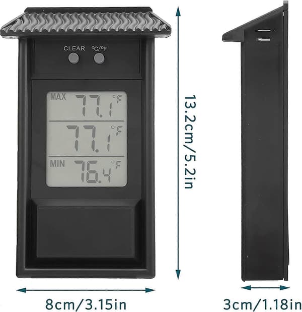 Vægmonteret termometer Have Drivhus Drivhustermometer (Hvid)