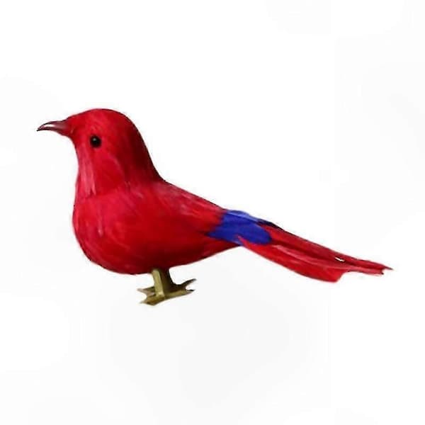 Naturtro mågereplika til haveudsmykning Red Bird