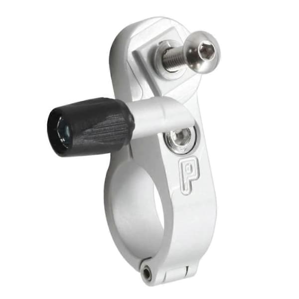 Girskiftermonteringsadapter Konverter stangendesifter til tommelgirskifter 22,2 mm styrefeste for Brompton sykkeldeler A2 Silver Right