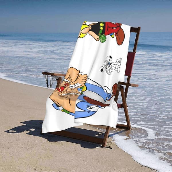 Asterix ja Obelix -kylpypyyhe - Suuri rantapyyhe DS71 nopea 130x80cm 52x32in