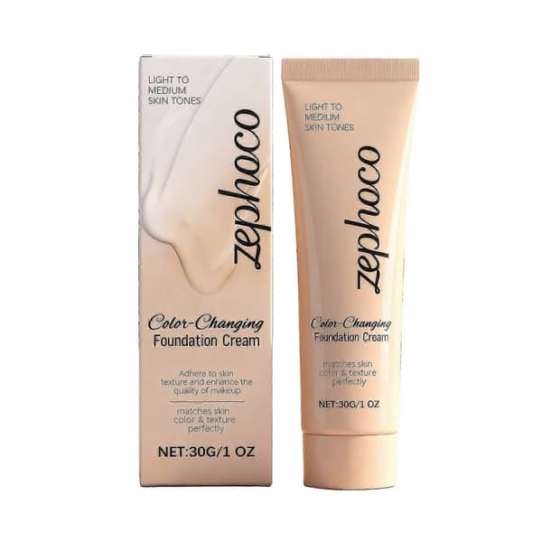 Flawless Colour Changing Foundation Concealer Cream - Smooth and Illuminated - Natural Finish - Intense Coverage - Long-lasting Smoothing Effect 1pcs