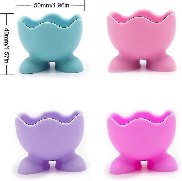 10 Silicone Egg Cups, Widesmart Colorful Egg Steamer Egg Poachers Kitchen Boiled E-wtake