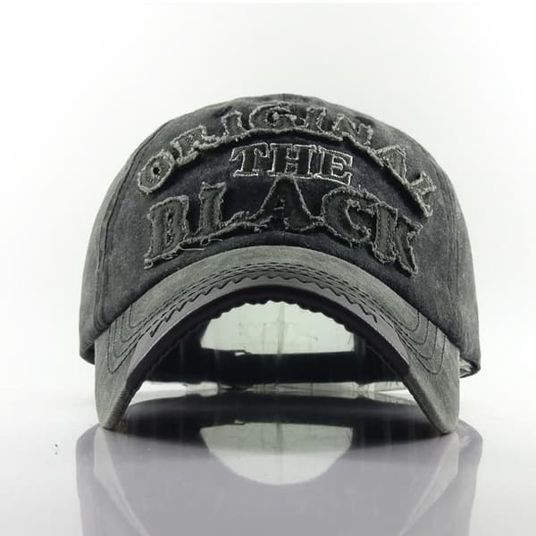 Original svart brodert baseballcaps bomullsanka tunga h