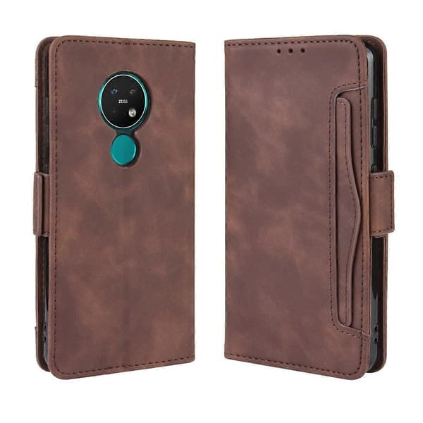 Plånboksfodral i läder för Nokia 7.2 / 6.2 Brown
