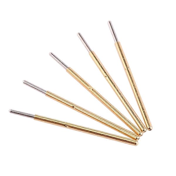 100 stk P50-J1 Dia 0,68 mm Lengde 16 mm Fjærtestprobe Rundhode Pin for PCB-testing