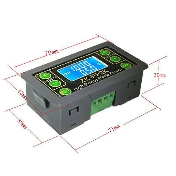 Hög effekt PWM & pulsgenerator ZK-PP2K Frekvens Duty Cycle Justerbar Driver FT