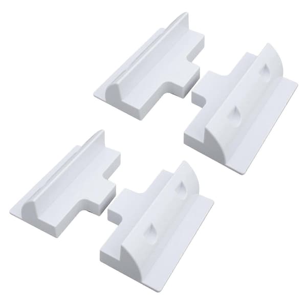4 stk. solcellepanel sidefestebrakettsett for campingvogn, yacht, båt, bobil White