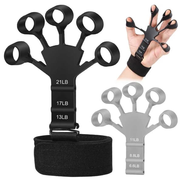 2-pack fingertränare - 6 olika motståndsnivåer