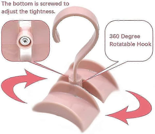 Garderobe Håndtaske Organizer 360 Graders Roterende Bælte Tørklæde Slips Holder Multifunktionskrog
