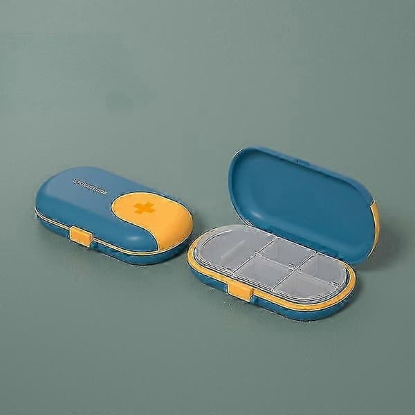 Pilleetui 4/6 rom medisin pilledispenser og organisator