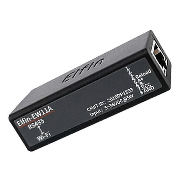 ELFIN seriell port RS485 til WiFi enhetsservermodulkonverter Elfin-EW11A Modbus protokoll dataoverføring via WiFi Black