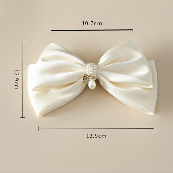 Hårklemmer med solid knute, elegante hårklemmer, hvite ba
