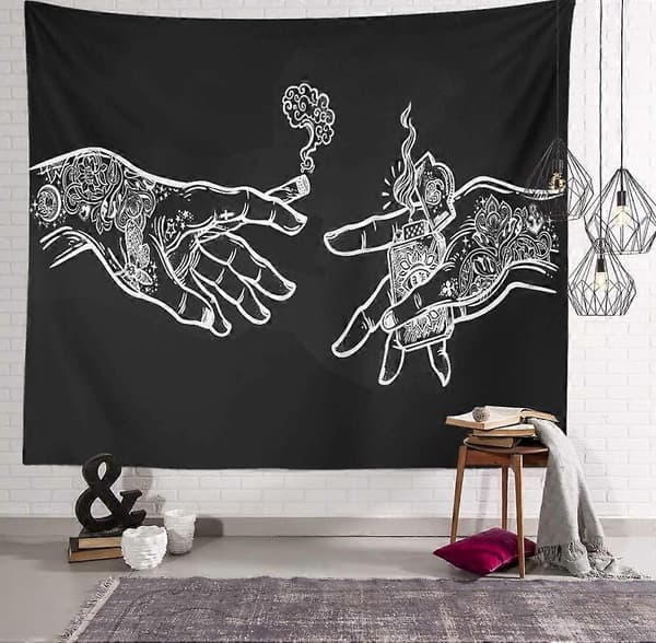Väggtapet, Boho Nyhet Tapet Väggbonad, Konstdekor Tryckt Tyg för Sovrum, 150x130cm