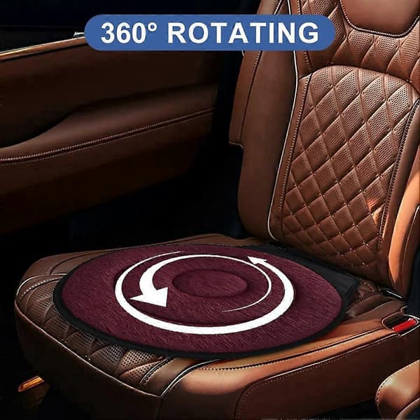 2 stk 360° roterende setepute, 15,7 tommer setepute for bil, svingbart sete for eldre for hjem, kontorstoler grå