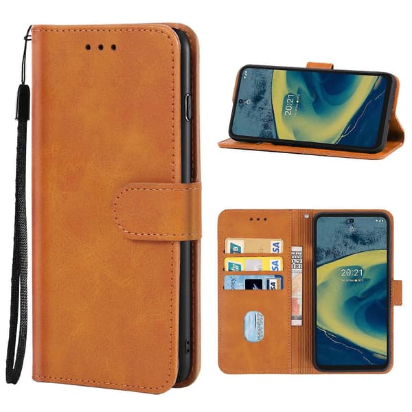 För Nokia XR20 Läderfodral Brown