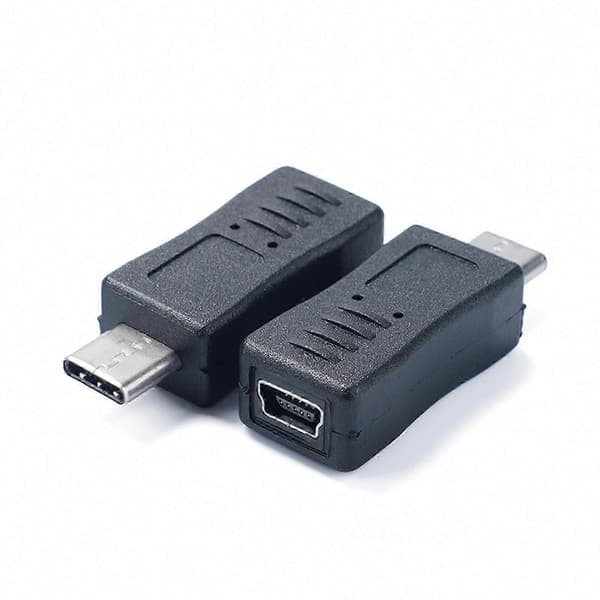 Mini USB til USB C Adapter Hun til Han Konverter til Opladning & Datasynkronisering Telefon Multicolor