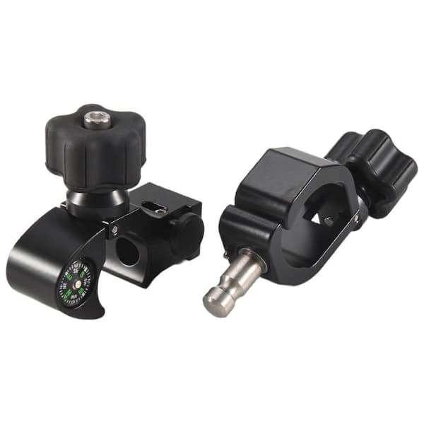 Quick Release Stangklemme med Kompas & Dataopsamlerholder, GPS, TOTALSTATION TSC3 Black