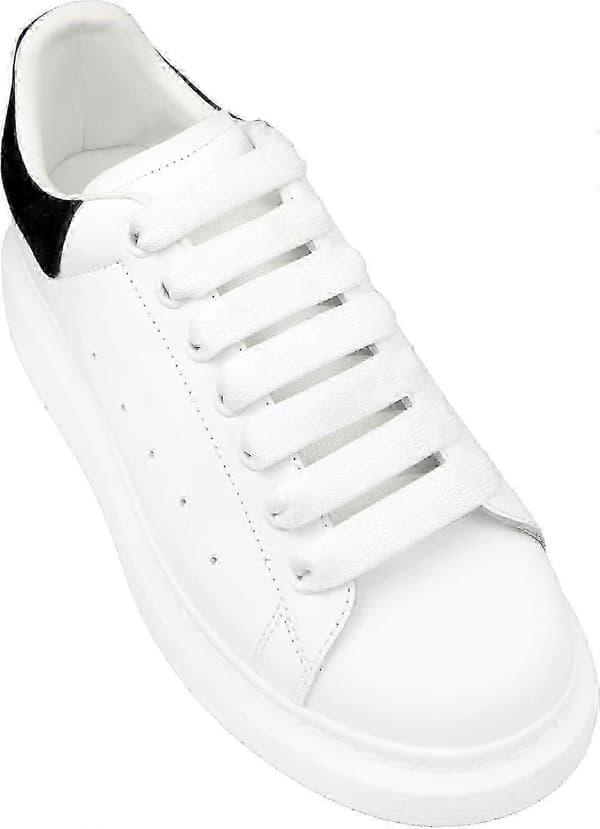 Alexander McQueen Flade Snørebånd Erstatning - Hvide 55-tommer Sneaker Snørebånd