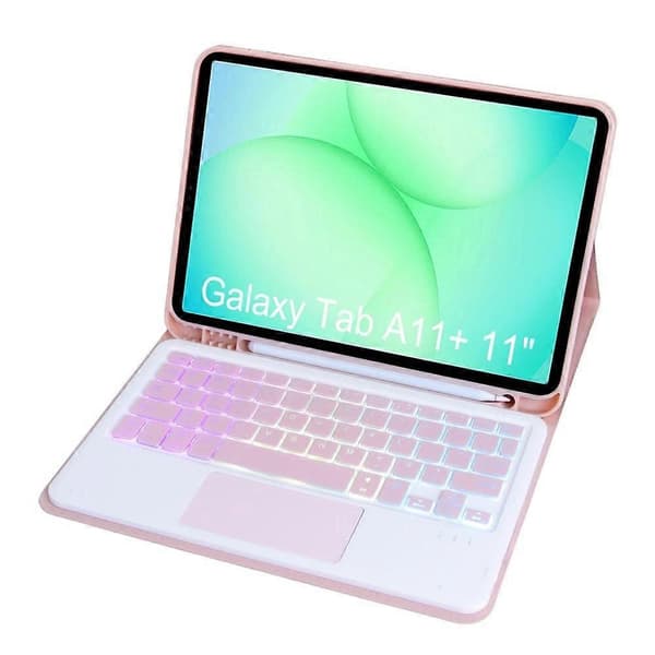 Samsung Galaxy Tab A11+ Bluetooth-näppäimistötablettikotelo Pink