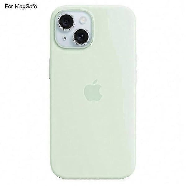 iPhone 15 Case Compatible with MagSafe - Liquid Silicone Back, Protective, Induction Popover Mint Green
