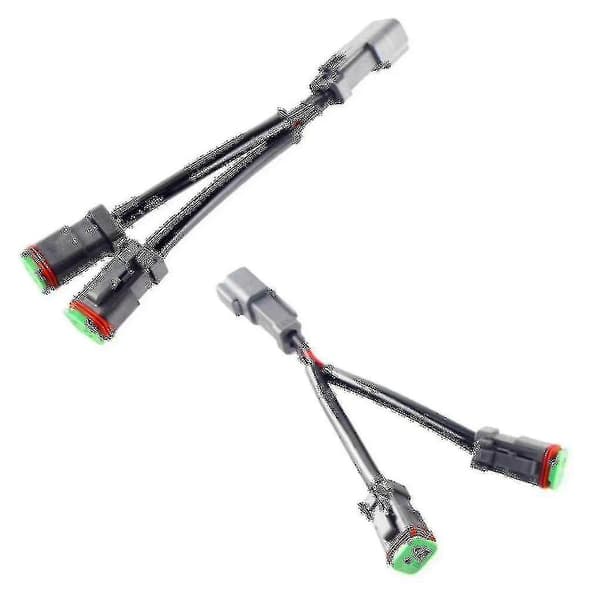 Y-type ledninger Deutsch DT DTP 2-pin stikadapter til LED-arbejdslys eftermonteringsstik {DB}