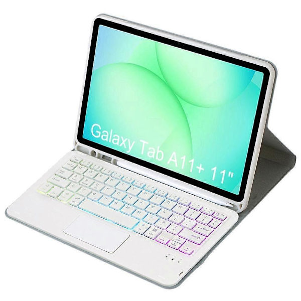 Til Samsung Galaxy Tab A11+ Bluetooth-tastatur tablet-etui Grey