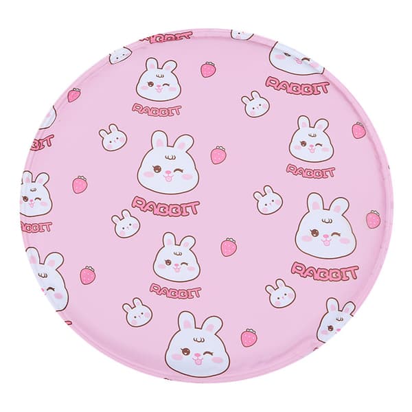 1 Round Pet Cooling Mat (Pink Rabbit), Pet Cooling Mat, Automatic Cooling