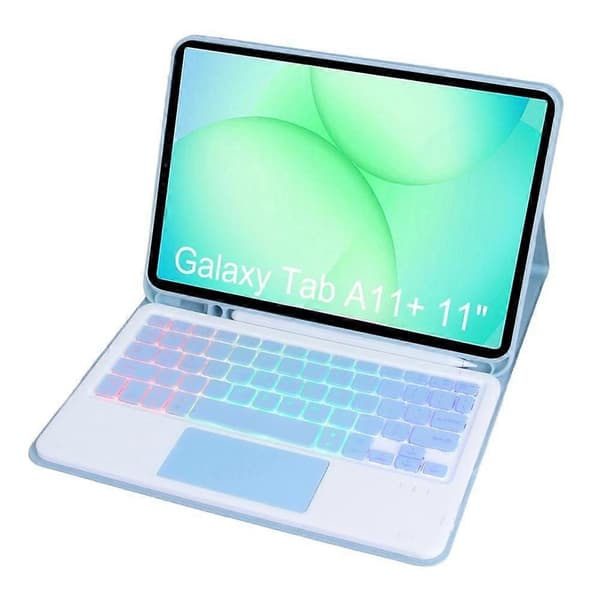 Samsung Galaxy Tab A11+ Bluetooth-näppäimistötablettikotelo Ice Blue
