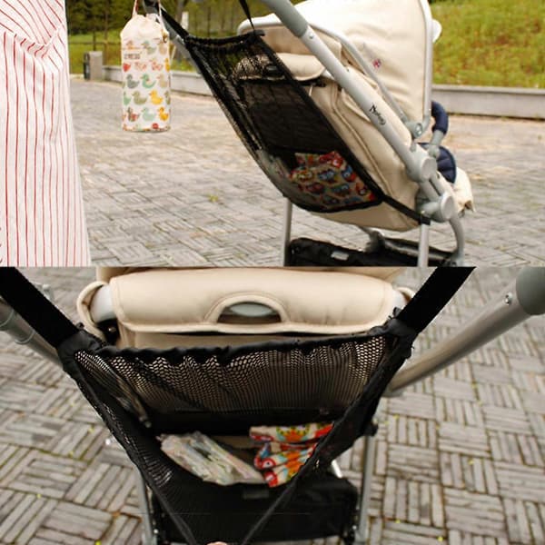 Baby Klapvogn Mesh Sædelomme Multifunktionel Baby Klapvogn Netpose