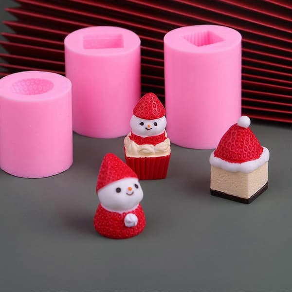 Form til lysfremstilling Julelysform til gør-det-selv julehåndværksdekorationer Strawberry snowman