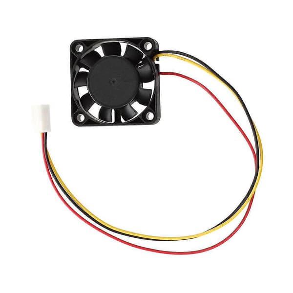 2 stk. 3-benet 40 mm firkantet PC-computer køleventilator DC 12V sort Svart