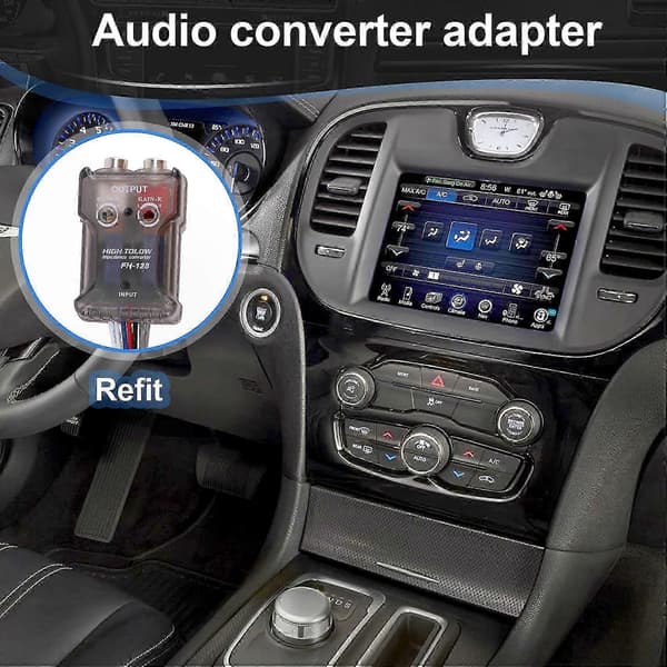 Bil o Adapter Konverter til høje til lave subwoofer-signaler Gray