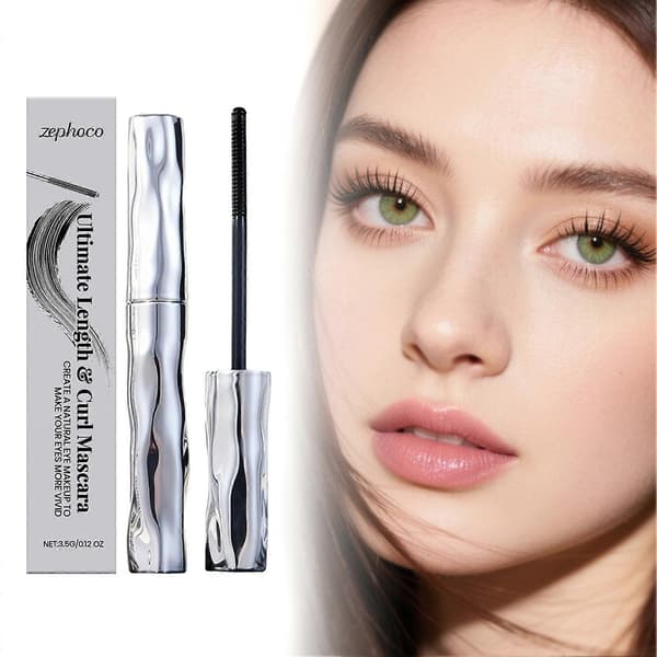Waterproof mascara with a long-lasting, lengthening, and curling formula that prevents smudging.