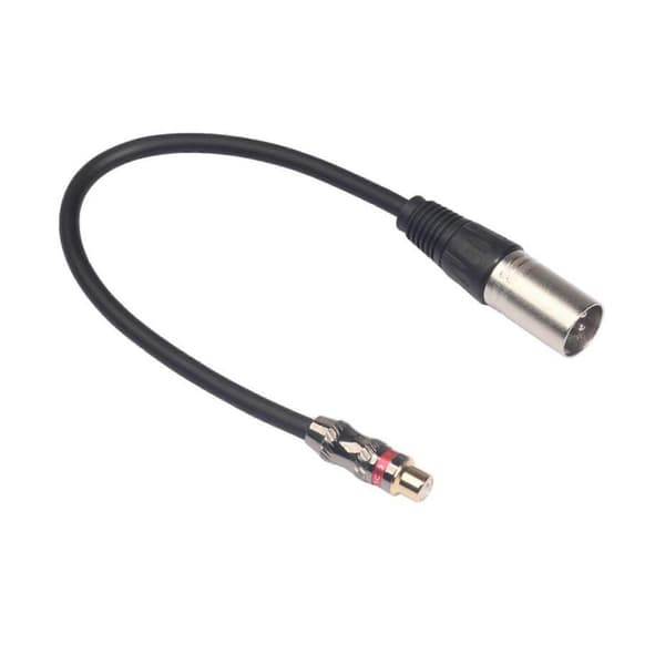 2X RCA hun til XLR han kabel, XLR til RCA konverter lydadapter patchkabel skifter -30cm Svart