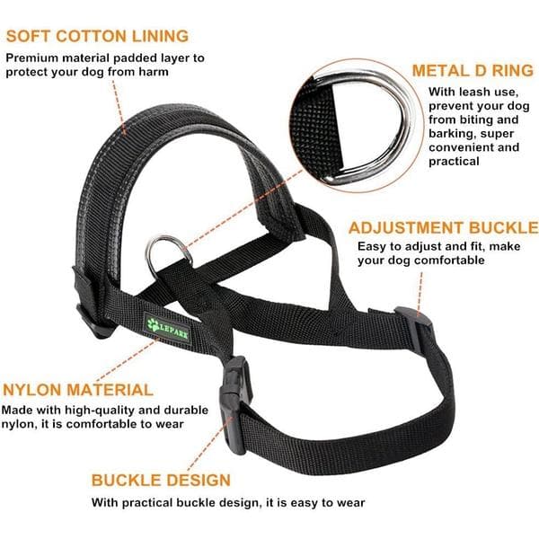 wxsp Dog Muzzle for Small, Medium, and Large Dogs, Durable and Adjustable Muzzle to Prevent Biting, Chewing, and Barking XL