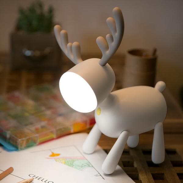 LED Night Light Mood Lighting Deer Light Kids Table Lamp White