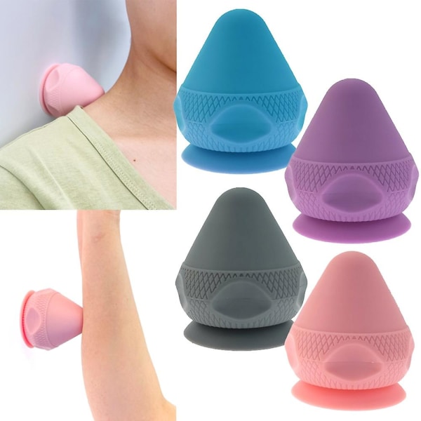 Monterbart massageterapiverktyg, myofascial sugkopp väggmassageapparat Myofascial frigöringsboll för ömma muskler, stress relief Purple