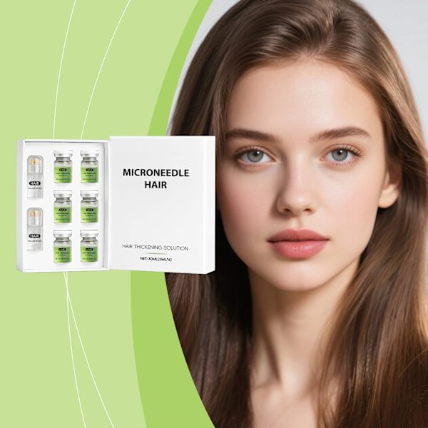 Microneedle hårgenvækstsystem, avanceret ginseng hårgenvækstterapi (2-pak)