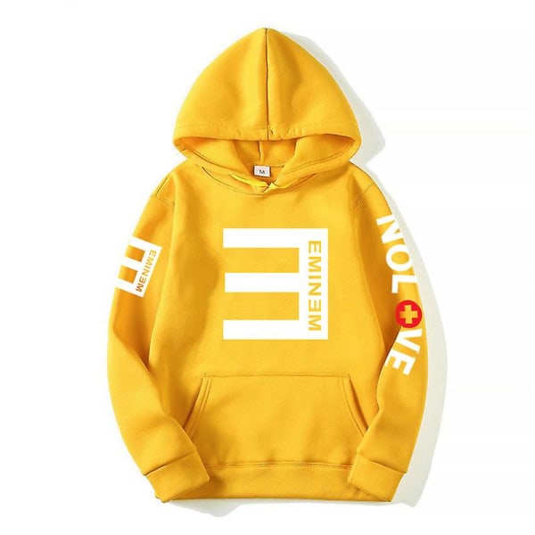 Eminem Sweatshirt Eminem Anti-e Hip-hop tjock tröja för män och kvinnor Luvtröja qd best Yellow 3XL