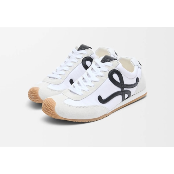 Ballet Runner 2.0 Vit/Svart Nylon och koläder Original sneakers för män och kvinnor 39