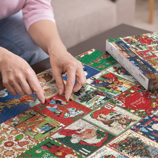Jul adventskalender pussel DIY-leksak för barn 1000st qd bäst
