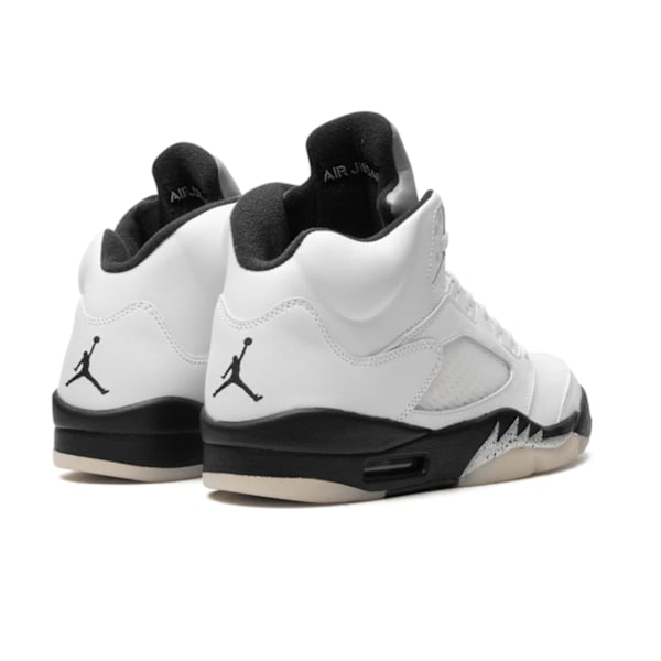 Air Jordan 5"White/Black" Original sneakers för män och kvinnor 41