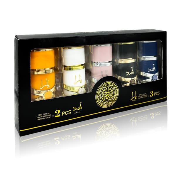 Lattafa Yara unisex duftsett, 5 flasker. 30 ml per flaske.