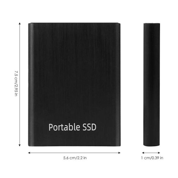 bärbar SSD-disk med SSD-utbyggnad 2 TB/USB 3.0-överföring Bärbar SSD