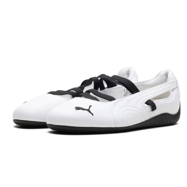 Pumas Speedcat Ballet Leather WMNS "White Black" Original sneakers för män och kvinnor 41