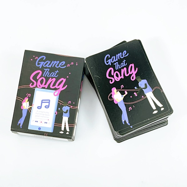 "Game That Song" Musikkort Brädspel Kortstrategispel Leksak(1980'rosa) pink