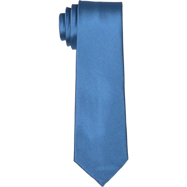 Blå handgjord klassisk 8 cm slips för män för arbete eller speciella tillfällen