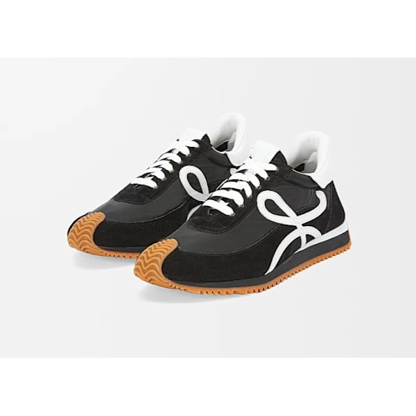 Smooth Sneaker i nylon och mocka Svart/Vit Original sneakers för män och kvinnor 40